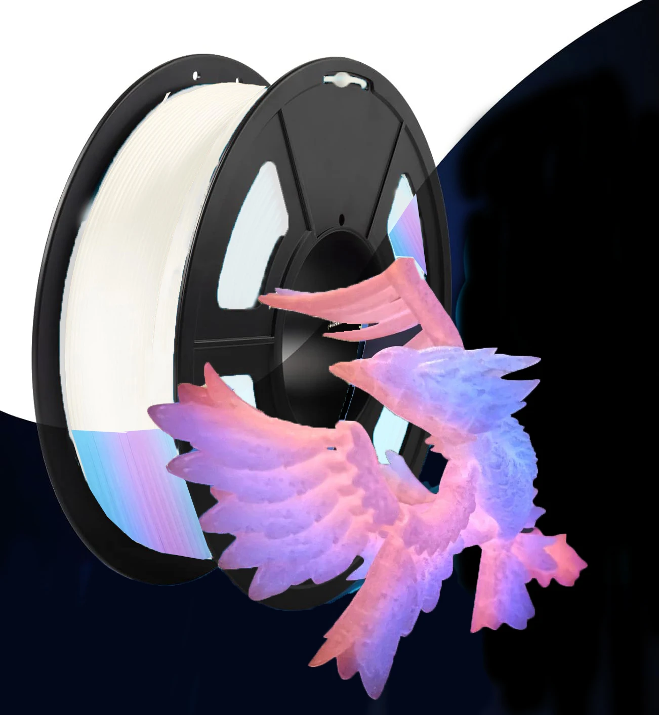 

Glow in The Dark PLA 3D Printer Filament Bundle 1.75mm,250G spool ,rainbow