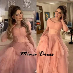 Mina Off the Shoulder Dresses for Special Events Sleeveless Elegant Woman Ceremony Dresses 2024 Stacked Woman Party Dress Es