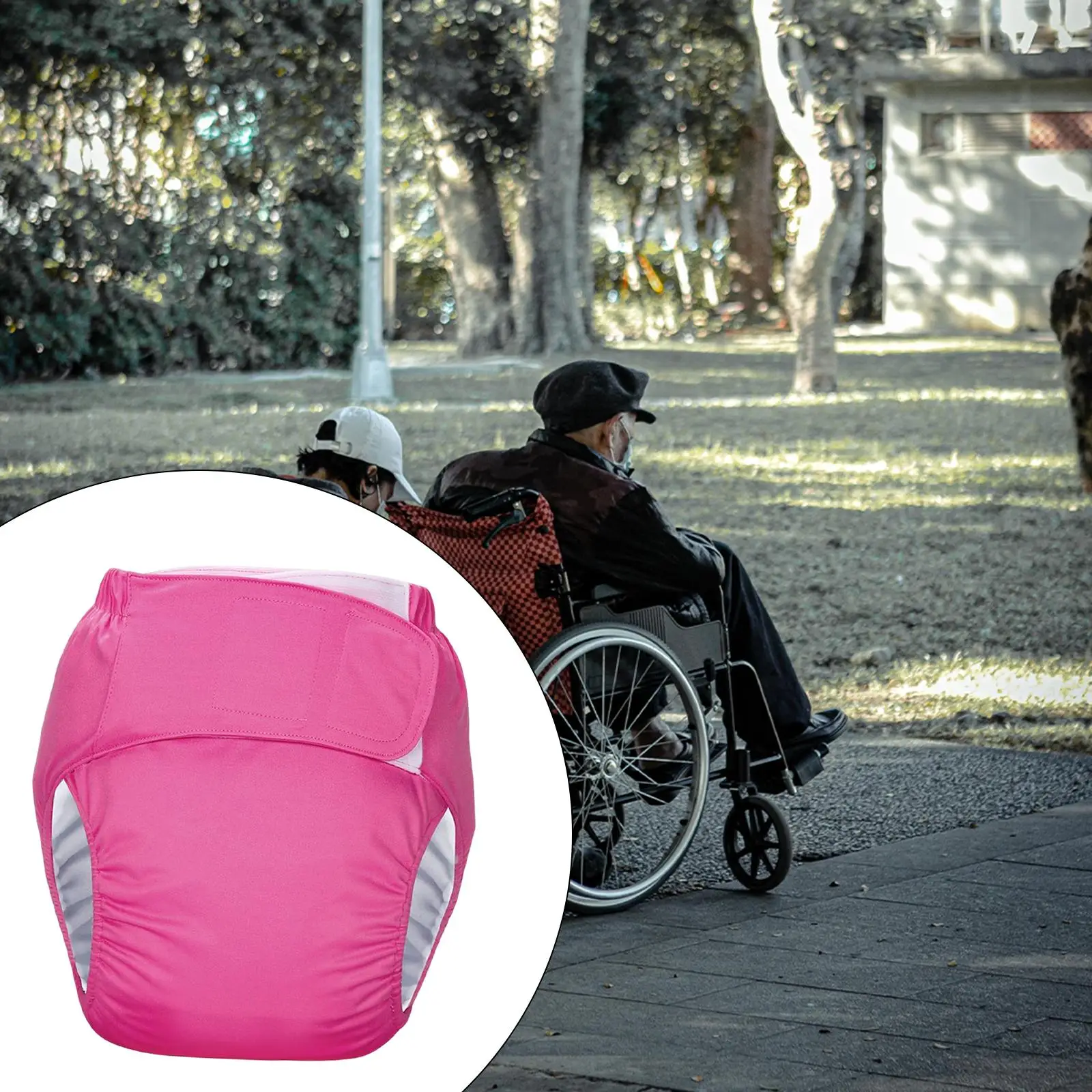 Pañal de tela para adultos, impermeable, reutilizable, sin fugas, ajustable, lavable para hombres y mujeres