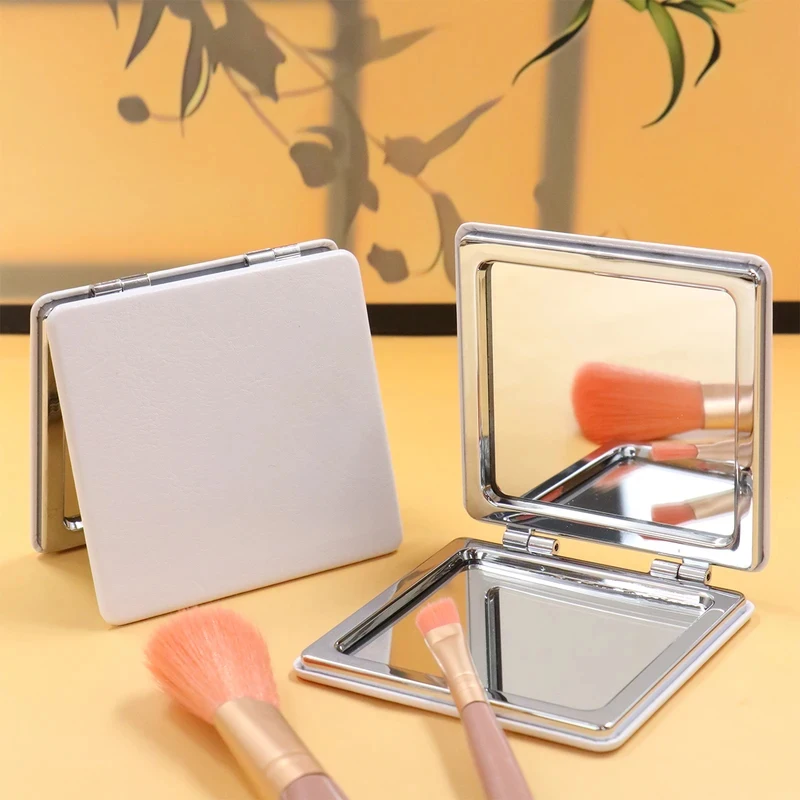 Pocket Mirror, Makeup Folding Mirror, Stainless Steel, Anniversary, Valentine'S Day, Small And Exquisite, Mom