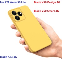 Liquid Silicon For ZTE Axon 50 Lite A73 V50 Smart Design 4G Case Soft Back Silicone Protection Cover