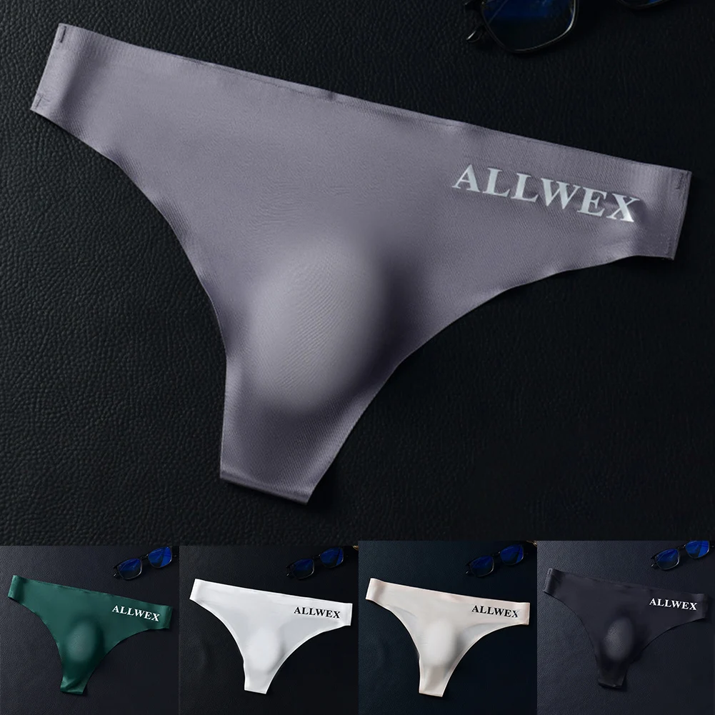 

Мужское нижнее белье для повседневной носки и занятий в спортзале: трусы-стринги из ледяного шелка, доступны в различных размерах, комфортная посадка, бесшовный дизайн.