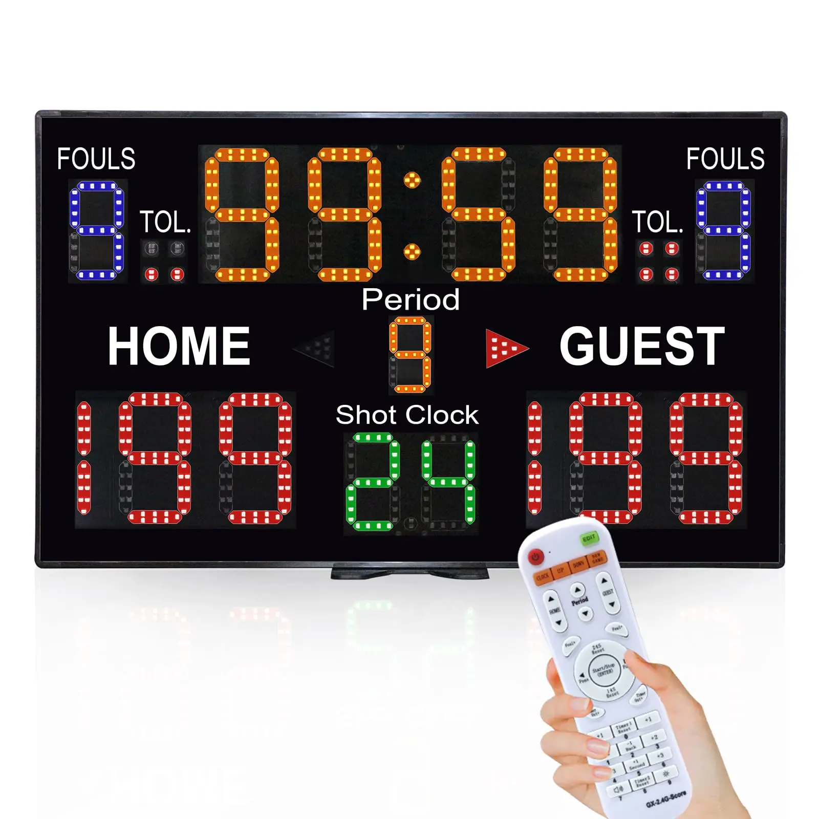 GANXIN Wireless Sports LED Digital Scoreboard for Basketball, Volleyball, Baseball & Soccer