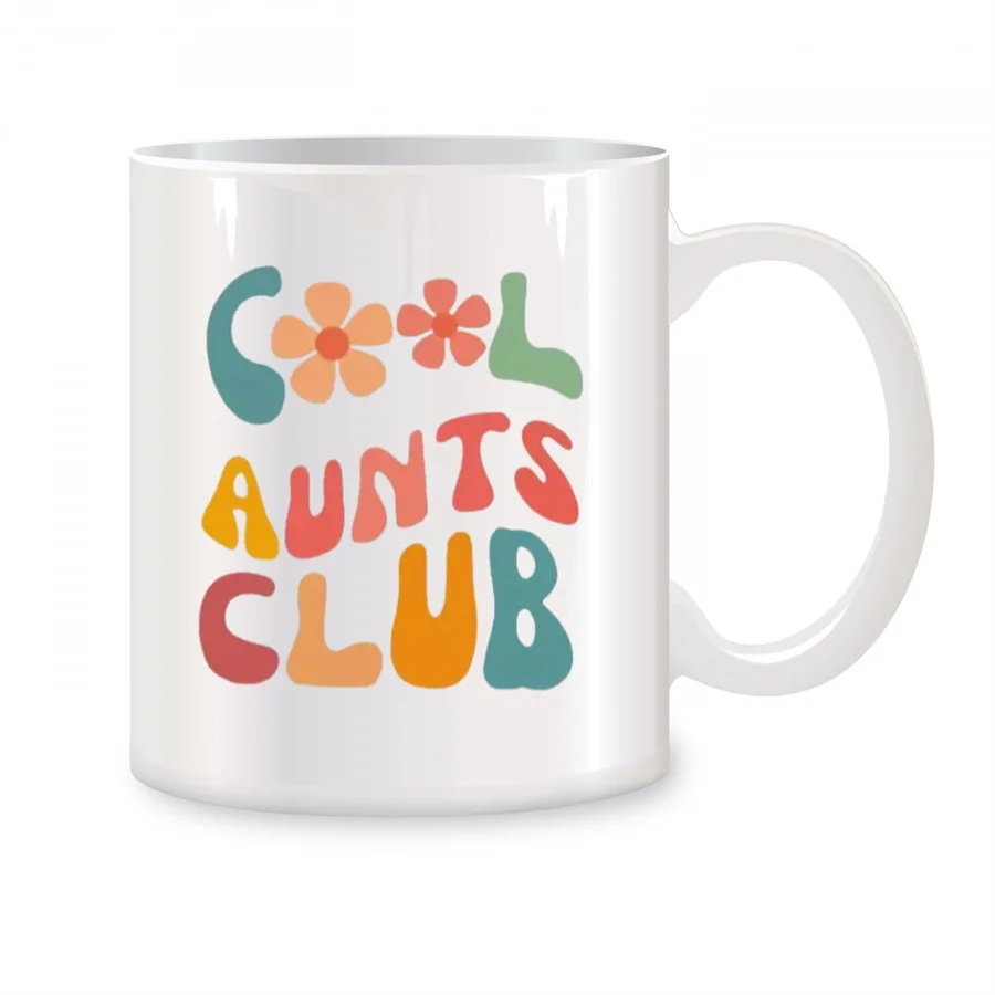 

Cool Aunts Club Mugs For Aunts From Nieces And Nephews, New Aunt Birthday Gifts Novelty Coffee Ceramic Tea Cups White 11 oz