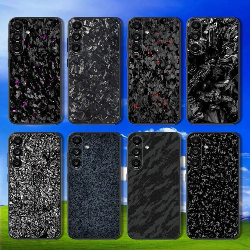 

Carbon Fiber Pattern Painting Phone Case For Samsung Galaxy A13,A21s,A22,A31,A32,A52,A53,A71,A80,Soft Black Shell