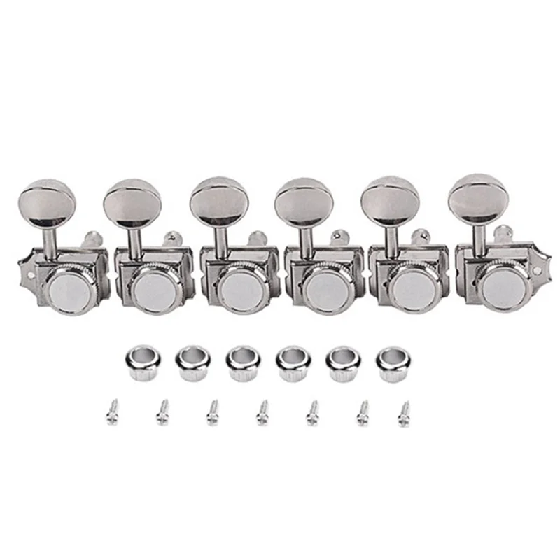 エレキギターロックストリングライトチューナー、マシンヘッドチューナー、メタルロックシルバー、チューニングペグ