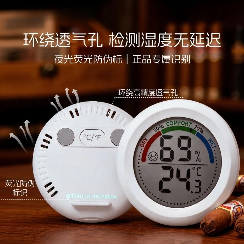 Mini Digital Thermometer Hygrometer, High‑Precision Electronic Meter for Cigar Humidor Aging Storage