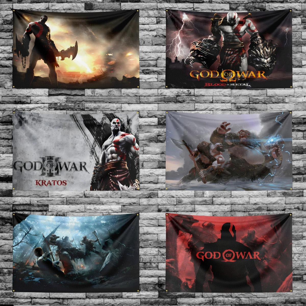 Game G-God O-Of W-War Flag Polyester Digital Printed Game Tapestry Curtain For Decor