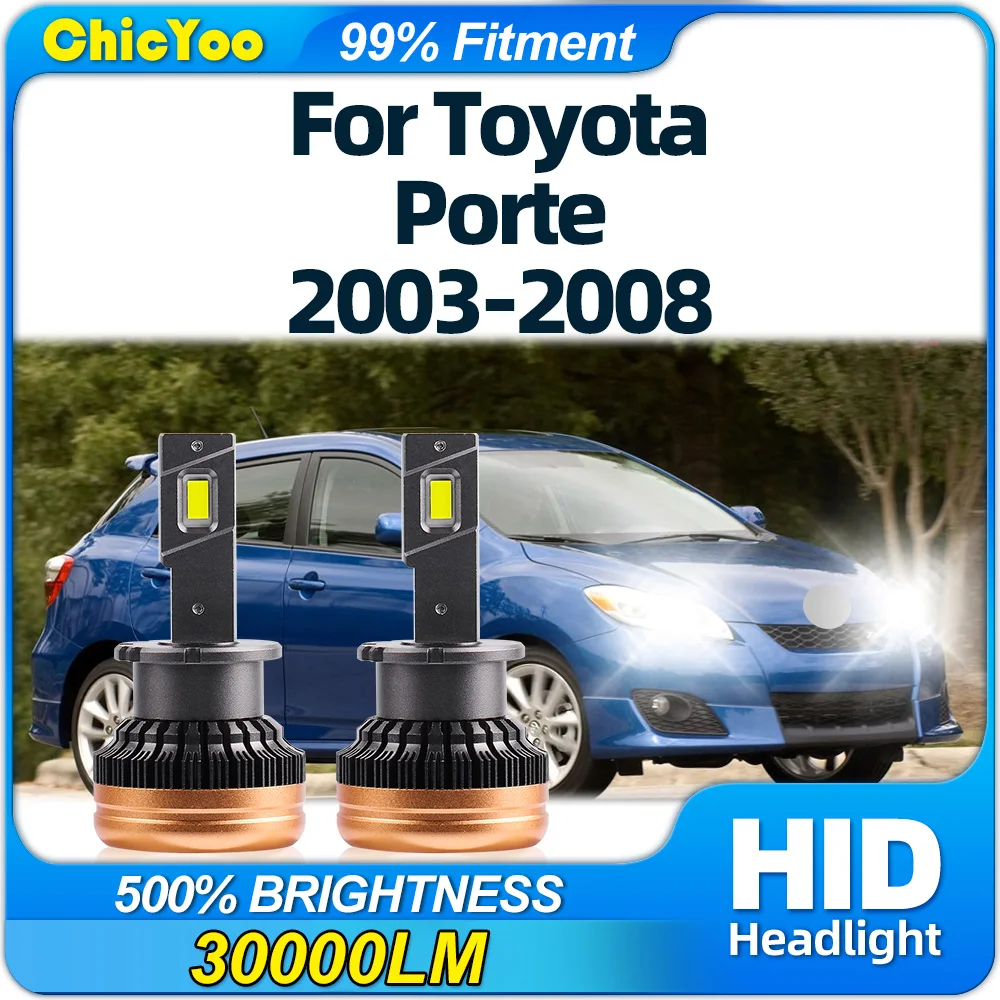 

30000LM HID Xenon Headlamps 12V Plug and Play Canbus LED Headlight 6000K For Toyota Porte 2003 2004 2005 2006 2007 2008