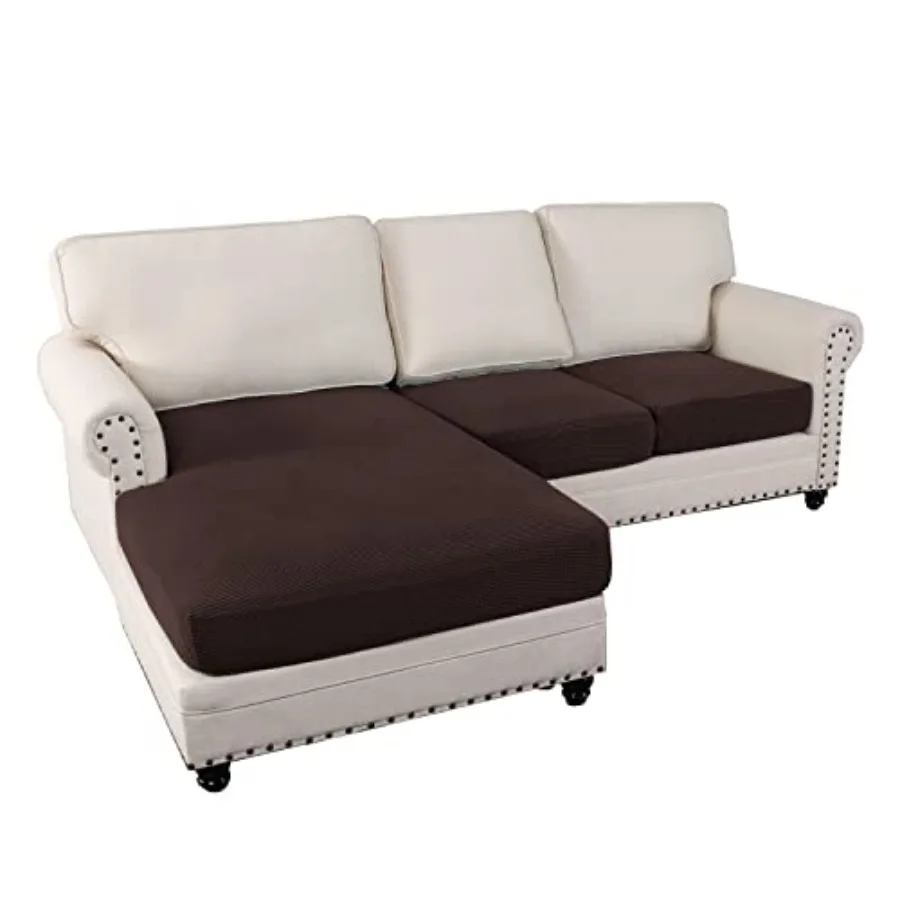 

Эластичные чехлы для диванов-секций (3 шт.) для левого/правого L-образного шезлонга, противоскользящие, мягкие, для сидений дивана