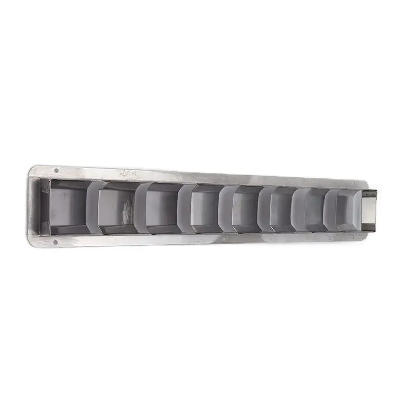 AU33-Boat Louver Vent Grille Cover 8 Slots Marine Air Vent Grid Cover Stainless Steel Oblong Boat Shutters
