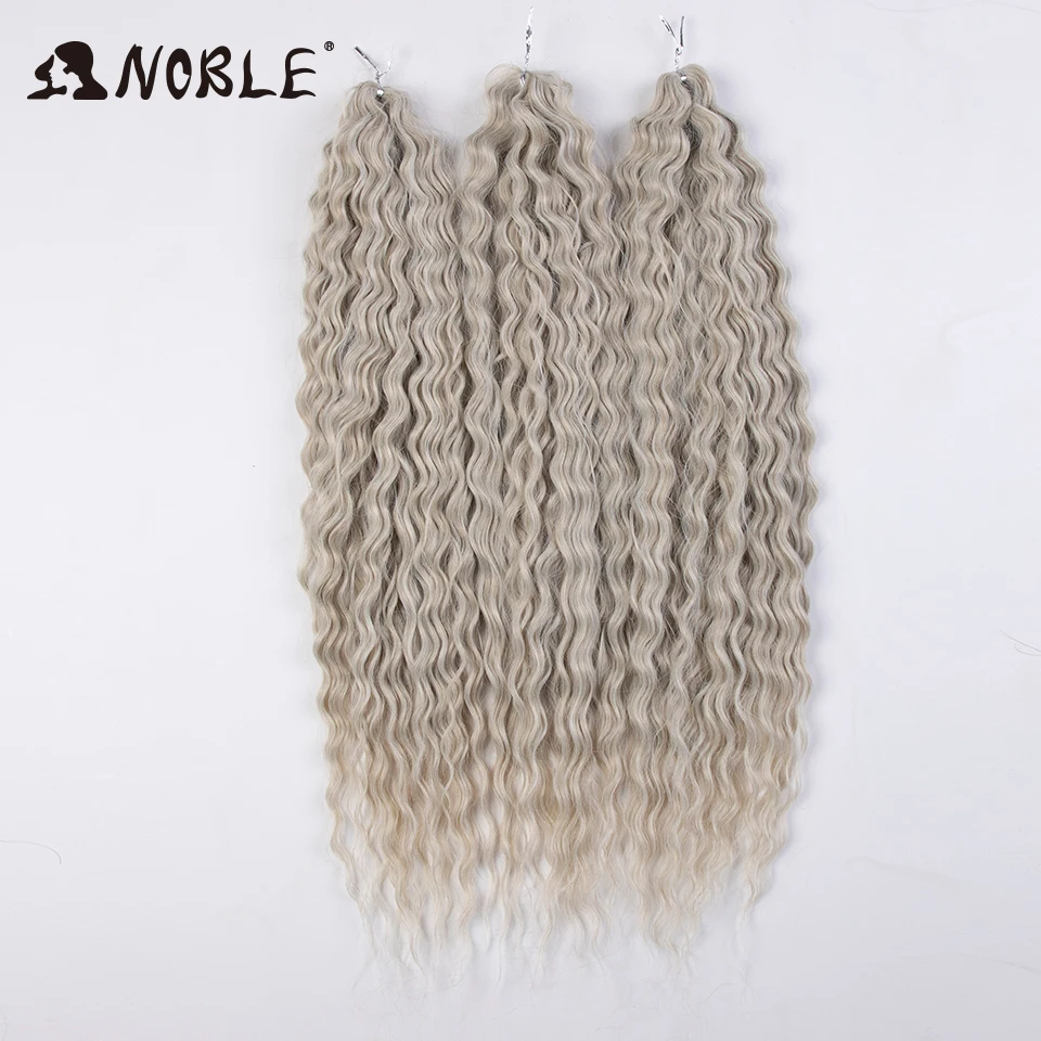 Edles Lockenhaar, Wasserwellen-Twist-Haare, Ombre-Blond, 25 Zoll, synthetisches Flechthaar, tiefe Wellen, Haarverlängerung zum Flechten – Detail 8