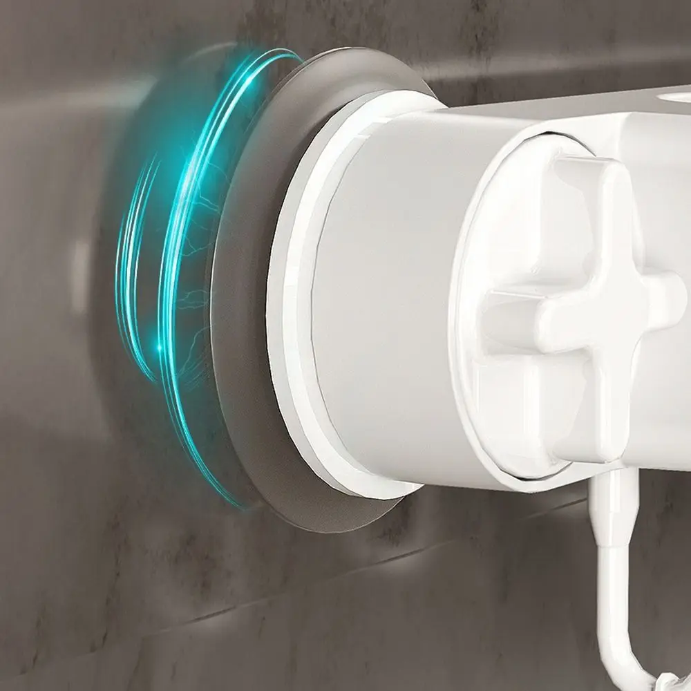 كوب شفط بلاستيكي مكنسة ممسحة حامل ذاتية اللصق الحائط ممسحة كليب رف لا الحفر مع 5 خطاف ممسحة مكنسة المنظم #5