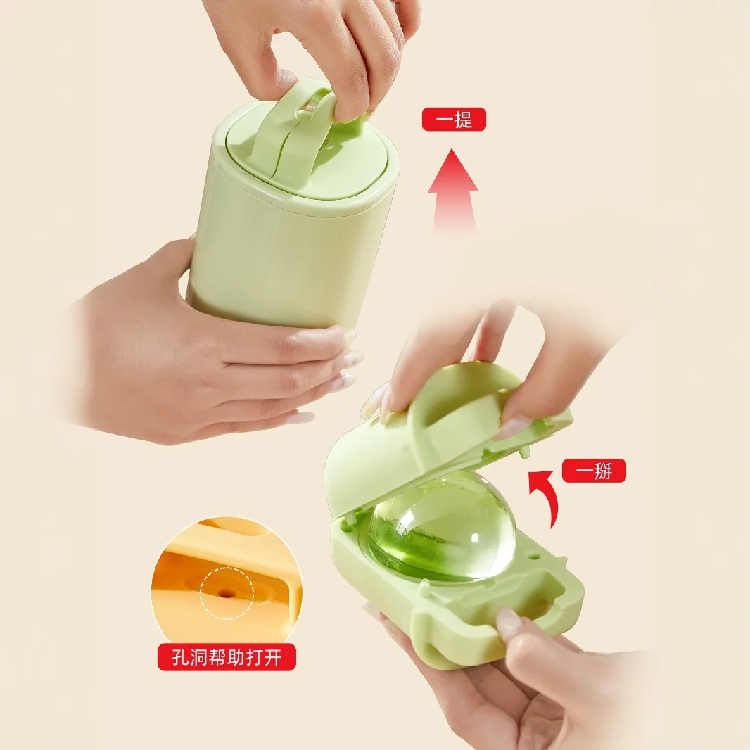 6.5 سنتيمتر واحد/مزدوج الكرة فقاعة الحرة ويسكي هوكي الجليد قالب سيليكون سهلة الإصدار قالب الثلج لوازم المطبخ صندوق صنع الثلج #4