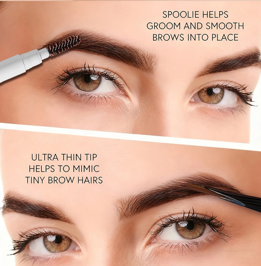 Crayon à sourcils à Double tête avec Logo personnalisé, marque privée, 5 couleurs, résistant à la sueur, naturel, imperméable, maquillage longue durée, sans cruauté