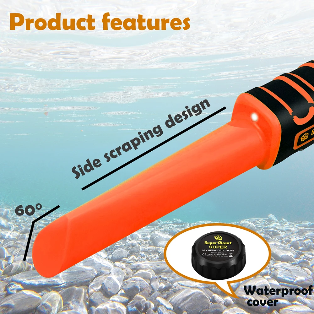 IP68 Handheld Underwater Positioning Pinpointer  Metal Detector Diving Scuba For Coin Searching Tool