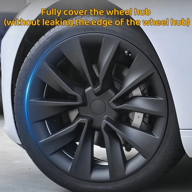 4PCS HubCap Car for Tesla Model 3 2024 Highland 19 Inch Performance Wheel Cap Wheel Parts Full Rim Cover Accessories Wheel Cover