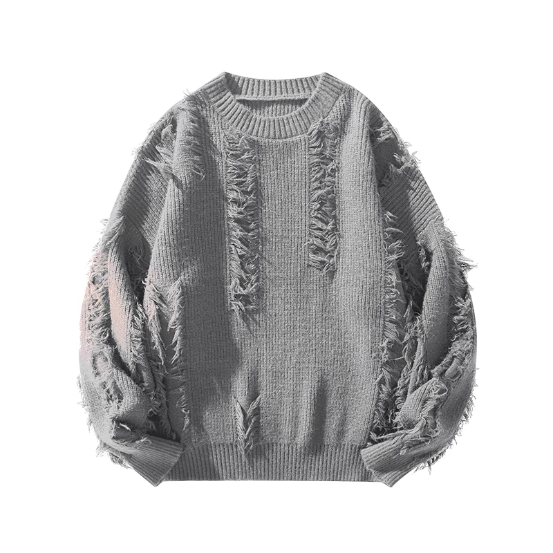 

2025 Autumn Winter Men O-Neck Loose Retro Sweater Men Korean Trend Tassel Sweater Men Thick Warm Lazy Pullover Male Knitted Tops