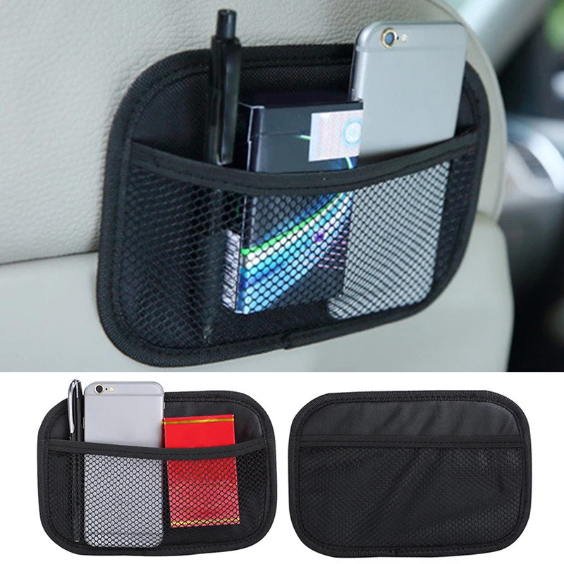 Organizer Pouch Black 20*14cm Replace Accessory Replacement Mesh Net Storage Bag Vehicle Stick-up Extra Organizer