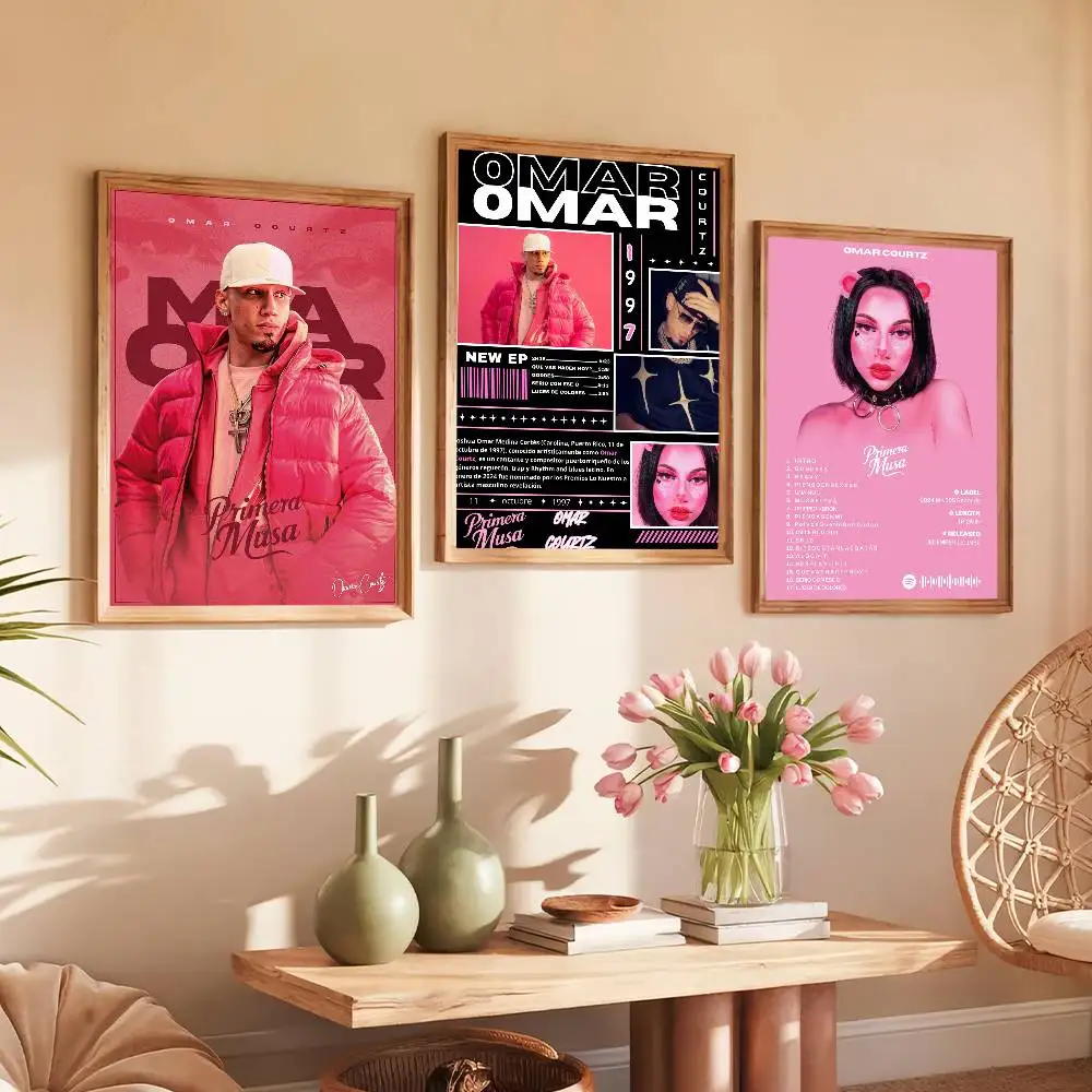 

Singer O-Omar Courtz Poster Prints Self Adhesive Home Suitable for Living Room Decor Decoration Wall
