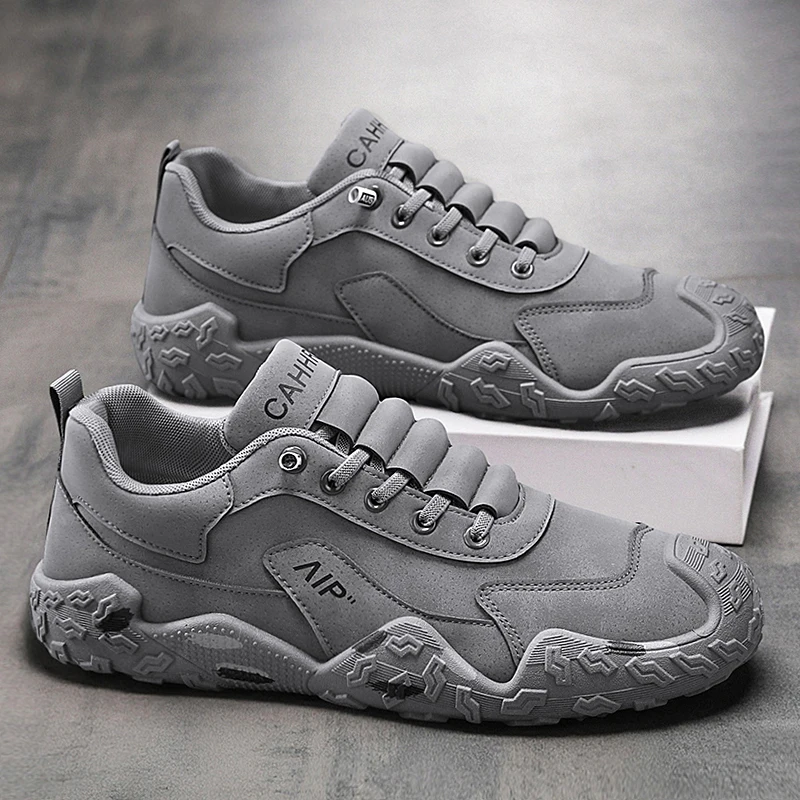 

Men's Casual Sports Shoes Anti-Slip Thick Bottom Running Driving Workwear Spring New Style Board Shoes Zapatillas Hombre