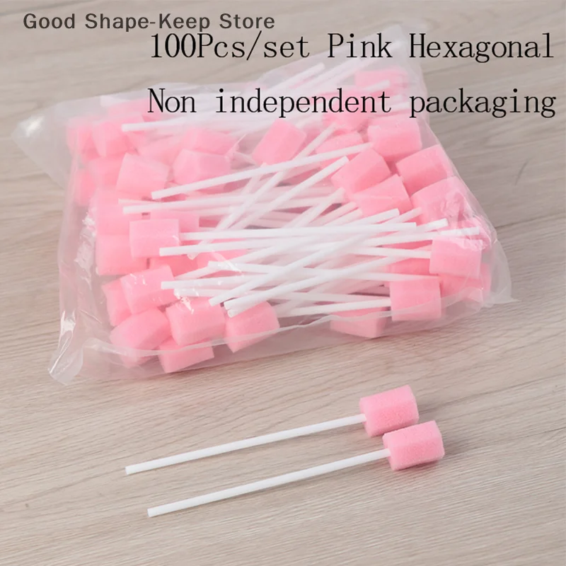 100pcs Disposable Oral Care Sponge Swabs - Soft Hygienic and Reusable for Dental Cleaning Makeup Removal and Daily Oral Hygiene