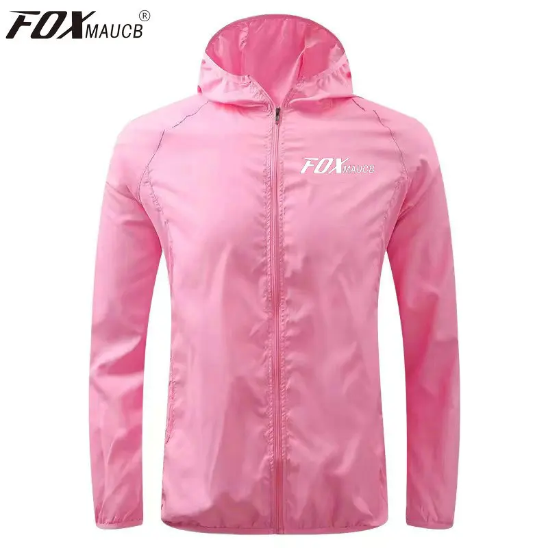 

FOXMAUCB Unisex MTB Cycling Sun Skin Coat Ultra Light Portable Foldable Bicycle Windbreaker Jacket UV Waterproof Bike Rain Top