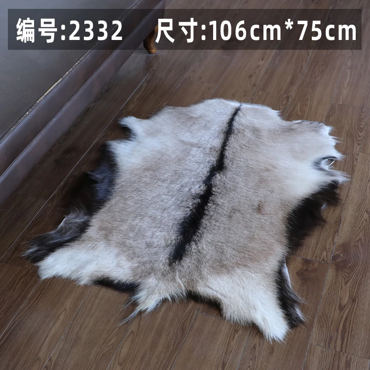 Fur material Unique Natural Goat Skin Rug Wool Leather Chair Cushion Carpet for living room cat mattress anime rug gift dry wash