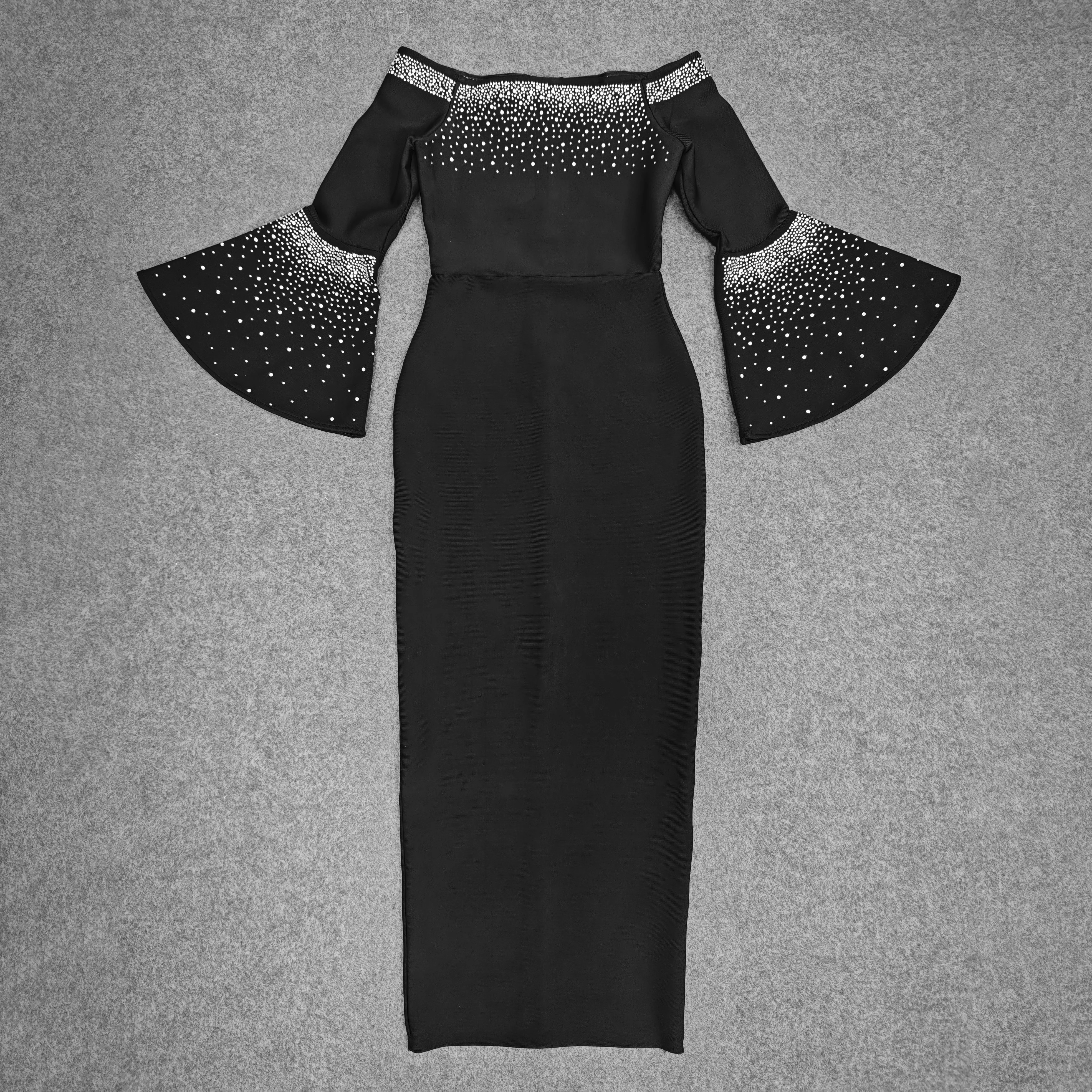 ชุดเดรสยาวสไตล์ฝรั่งเศสแบบเฮปเบิร์น ดีไซน์หรูหราเบาๆ ทรงเข้ารูป โชว์หลัง ผูกเชือกผูกเอว สำหรับผู้หญิง