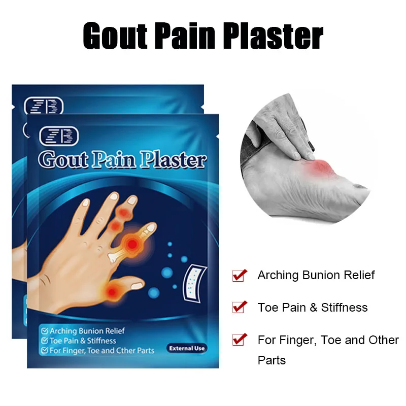 Gout Pain Relief Patch for Muscle Pains Shoulder Arthritis Back Knee Orthopdic Analgesic Medical Heat Plaster Health Care