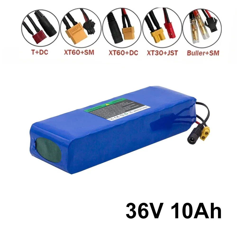 100% New 36V 10000mAh 21700 rechargeable lithium-ion battery pack 10S2P+charger can be used for electric scooter bicycles