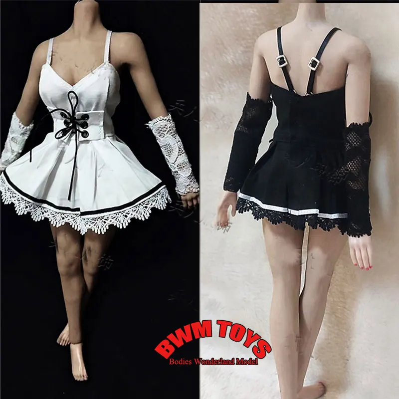 

In Stock 1/6 Scale Female Soldier Strap Jumpsuit Short Skirt Lace Arm Guard Model Clothes For 12inch TBL UD Action Figure Doll