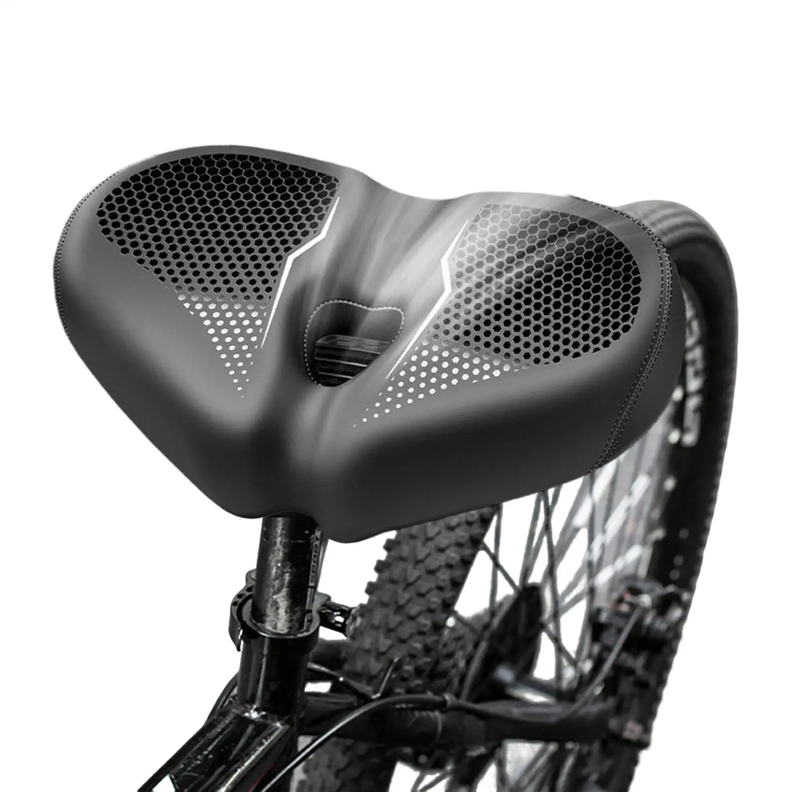 

Breathable Non-Slip Bicycle Saddle, Shockproof Sponge Padded Bike Seat Cushion, Comfortable Cycling Fitness Gear for Men Women