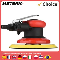 Pneumatic Sander 6 Inch Polishing Sanding Waxing for Car Wall Wood Metal 10000RPM Red Tools