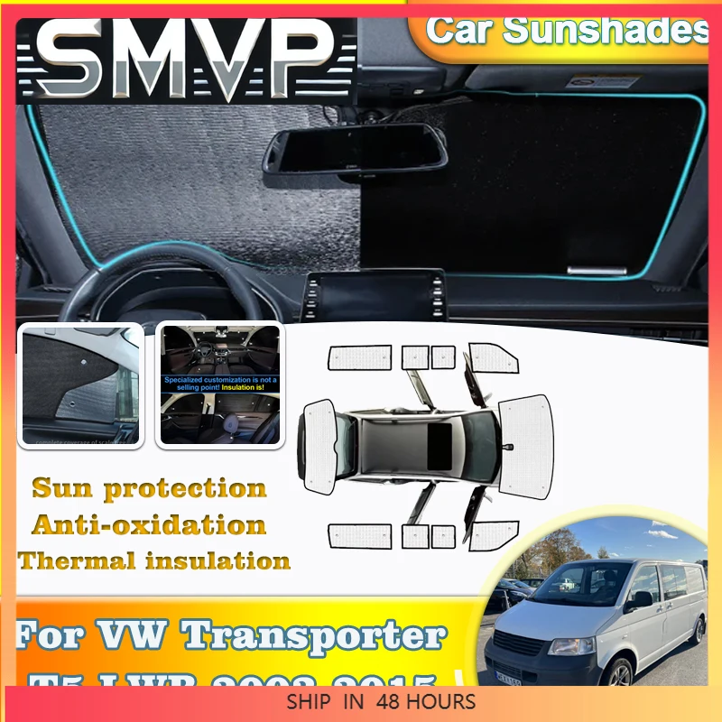 

New Car Sunshade Cover For VW Transporter Caravelle Multivan T5 SWB 2015-2003 Sun Visor Sunshades Window Sunscreen Cars Accessor