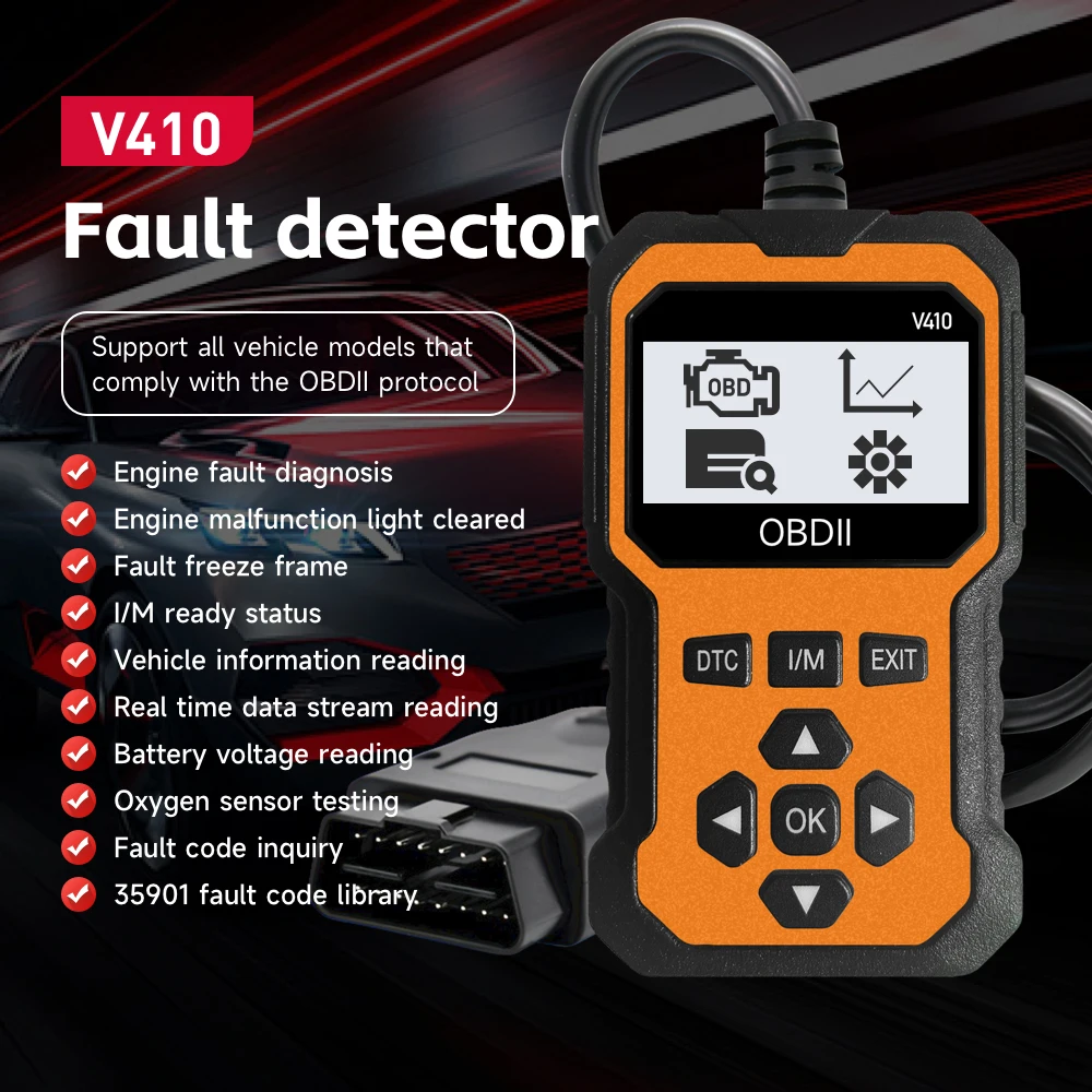 V410 Car Obd2 Scanner Diagnostic Tool Code Reader Engine Fault Code Reader Scanner Can Diagnosis All Obd Ii in 1996 Agreement gallery 3