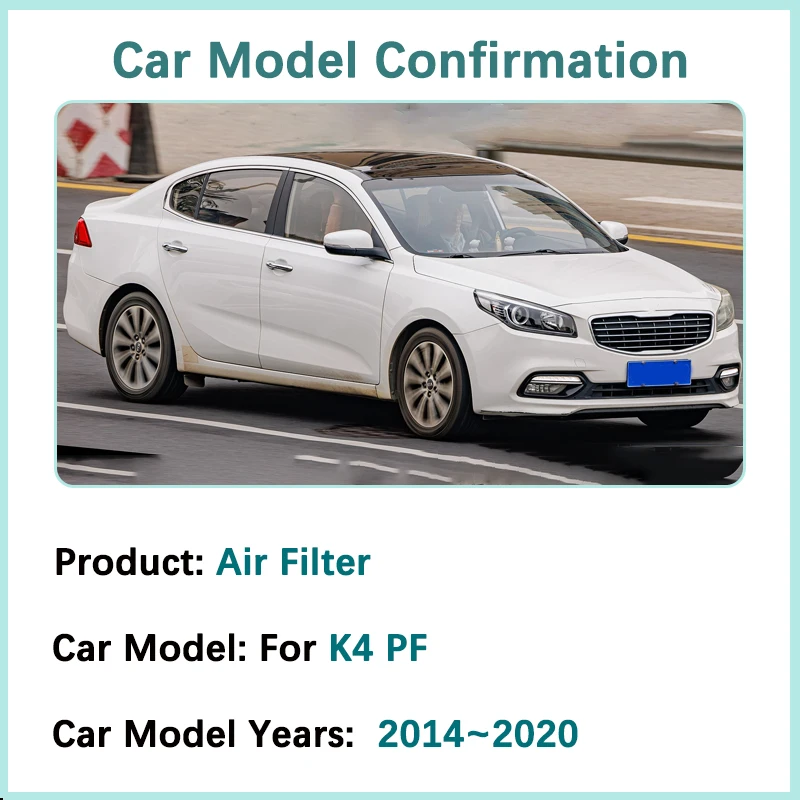 Air Conditioner Filter For Kia K4 PF 2014~2020 2019 2018 2017 2016 Purification Accessories Activated Carbon Engine Filter Grid