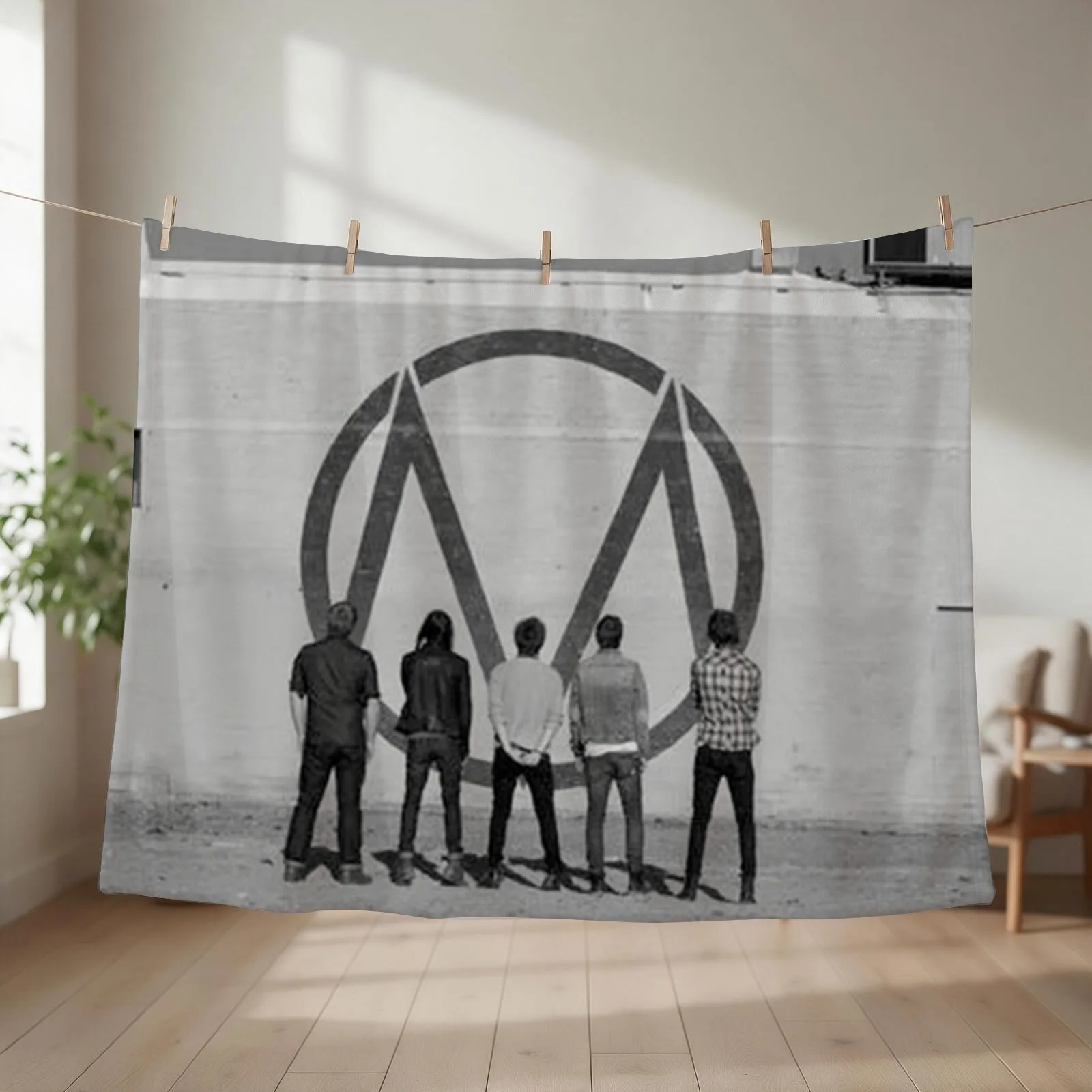 The Maine Looking Up Throw Blanket Plaid on the sofa Travel Quilt Single Blankets