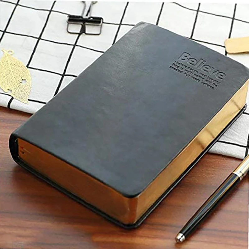 Retro Nostalgic Diary Leather Soft Cover 360 Page Notebook Suitable For Creative Records