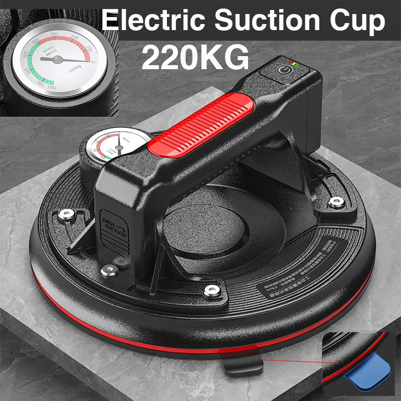 Electric Vacuum Suction Cup for Glass Tile Strong 220kg Bearing Capacity Industrial Ceramic Tile Floor Tile Glass Handling Tool