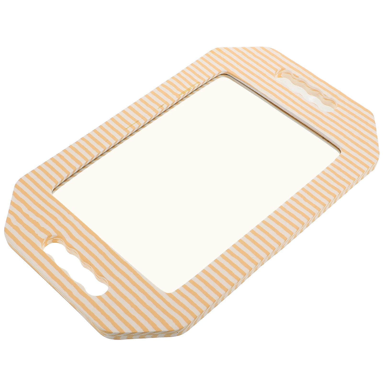 

Hair Salon Handheld Rearview Shatterproof Foam Border Rectangle Hand Mirror Portable Barbershop Unbreakable Back Mirror For Men