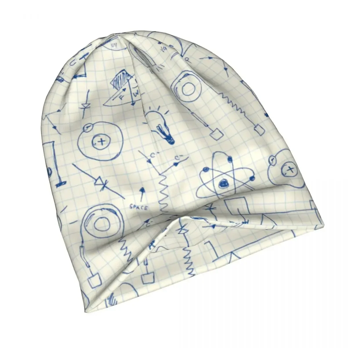 Electrical Doodles And Diagrams Bonnet Hats Knit  Vintage Ski Skullies Beanies  Unisex Summer Thermal Elastic Cap