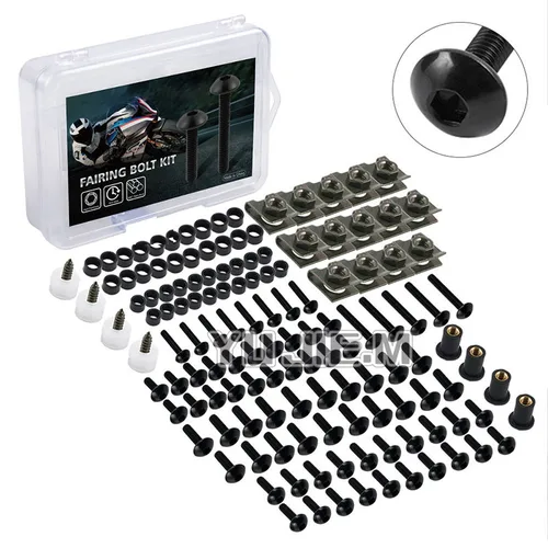 Kit de tornillos de carenado completo de aluminio para motocicleta, tuerca de tornillo para carrocería, compatible con BMW F650GS F700GS F800GS F800GT F800ST F800GSA G310R F800R