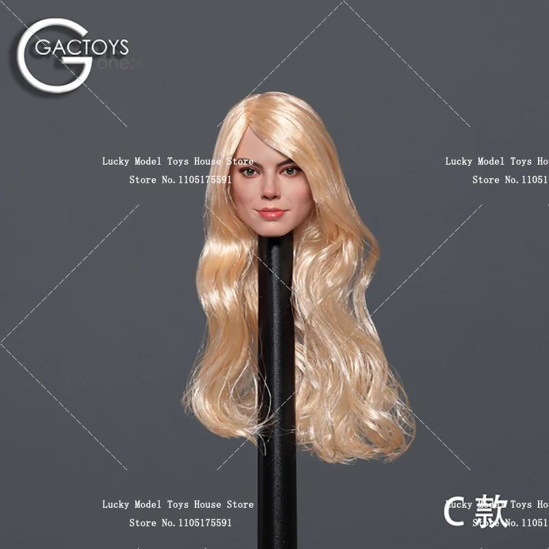 GACTOYS 1/6 Gold Hair Female Actor Delicate Head Sculpt GC047 Model Toys Accessory For 12inch Action Figure Body Decoration