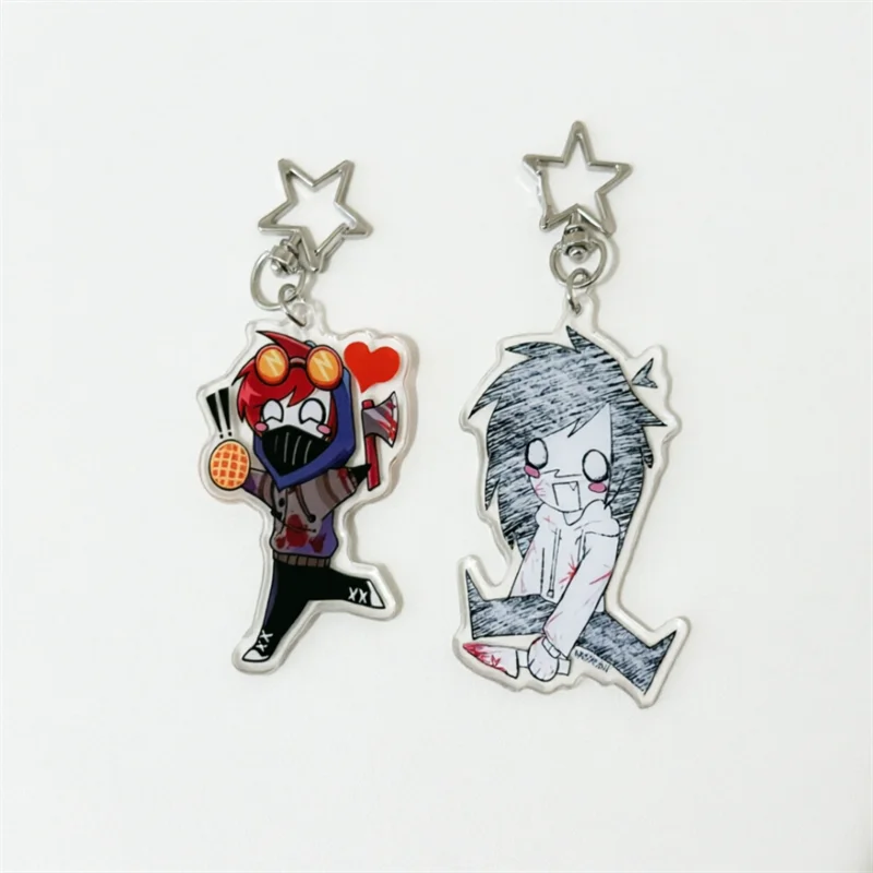 Anime Acrylic Keychain Cute Character Pendant Star Topper Bag Charm Keyring Accessory for Fans Gift
