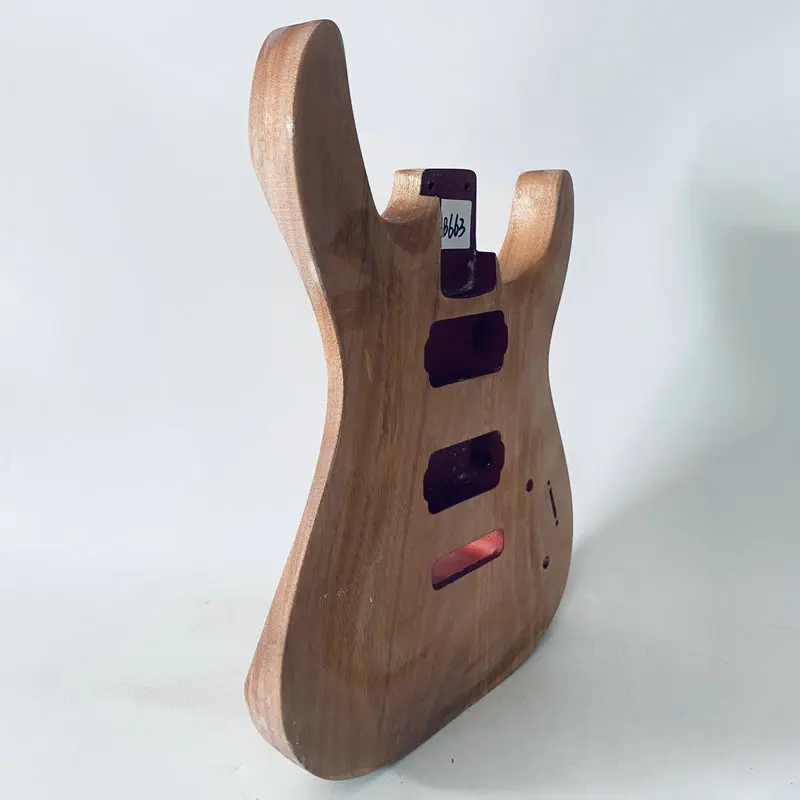 AB663 Custom Order Natural Color Solid Redwood Unfinished Electric Guitar Body 2 Humbucker Pickups Right Hand DIY Guitar Parts