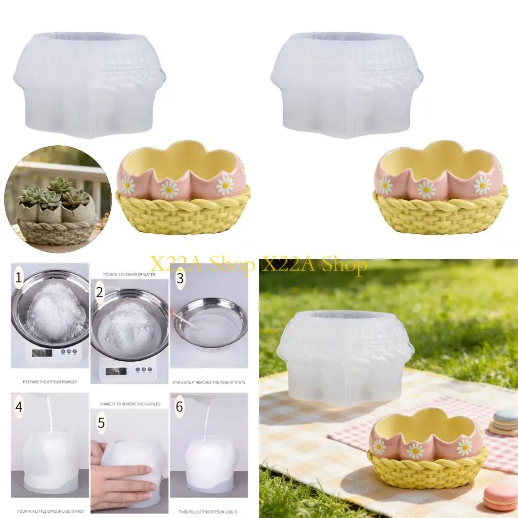 

Unique Premium Silicone Craft Mold For Handmade Resin Art Projects Bird Nest Styles Planter And Home Decoration Accessories