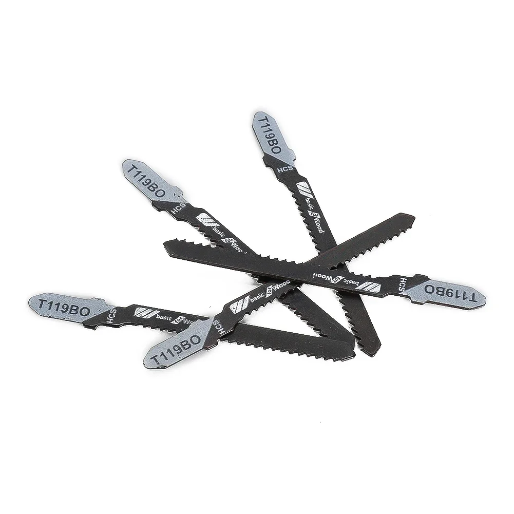 5pcs T119BO Jigsaw Blades Set T-Shank Jig Saw Blade 12 TPI Metal Wood Assorted Blades For Wood Plastic Metal Cutting Tools