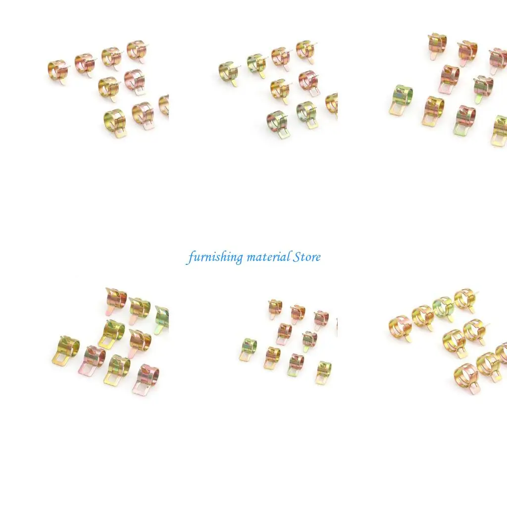 

Y5GD 10X 10mm 0.39 pouces Attache à ressort eau tuyau d'arrosage Tube Clamp Fastener