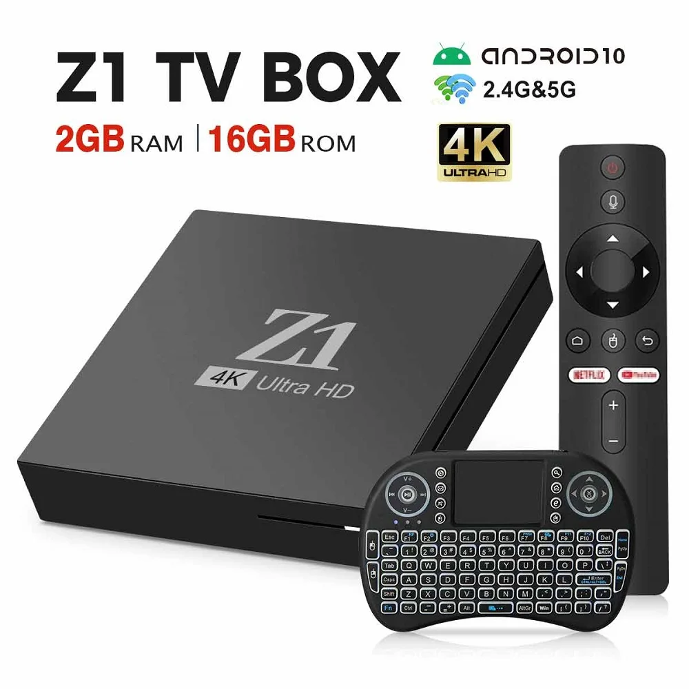 

Z1 Android Mini Smart TV BOX Allwinner H313 Smart TV Box Google Voice Assistant 2GB 16GB Wifi6 BT 4K HD Media Player